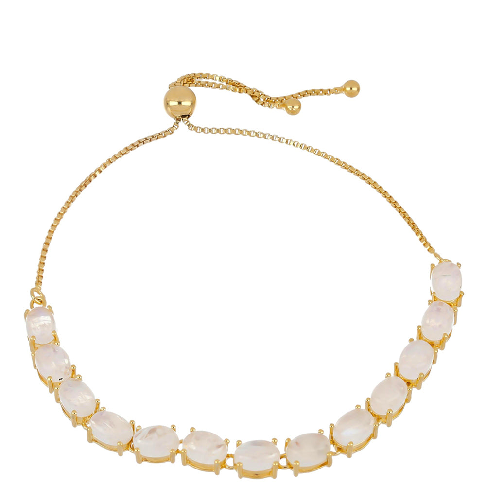 Goldplattiertes Silberarmband mit Regenbogenmondstein aus Grant County 1 