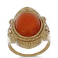 Goldplattierter Silberring mit rotem Chalzedon