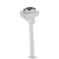 Silberring mit blauem Diamant