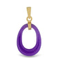 Goldplattierter Silberanhänger mit lila Achat