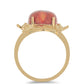 Goldplattierter Silberring mit roter Schwammkoralle