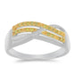 Silberring mit gelbem Diamant