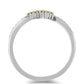 Silberring mit gelbem Diamant und weißem Diamant