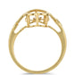 Goldplattierter Silberring mit tanzendem Diamant