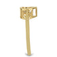 Goldplattierter Silberring mit tanzendem Diamant