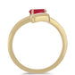 Goldplattierter Silberring mit rotem Achat