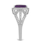 Silberring mit Amethyst aus Vera Cruz und weißem Topas