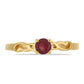 Goldplattierter Silberring mit Rubin aus Madagaskar