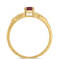 Goldplattierter Silberring mit Rubin aus Madagaskar