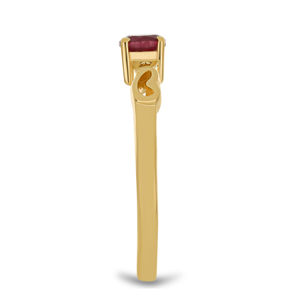 Goldplattierter Silberring mit Rubin aus Madagaskar 4 