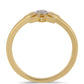 Goldplattierter Silberring mit weißem Diamant
