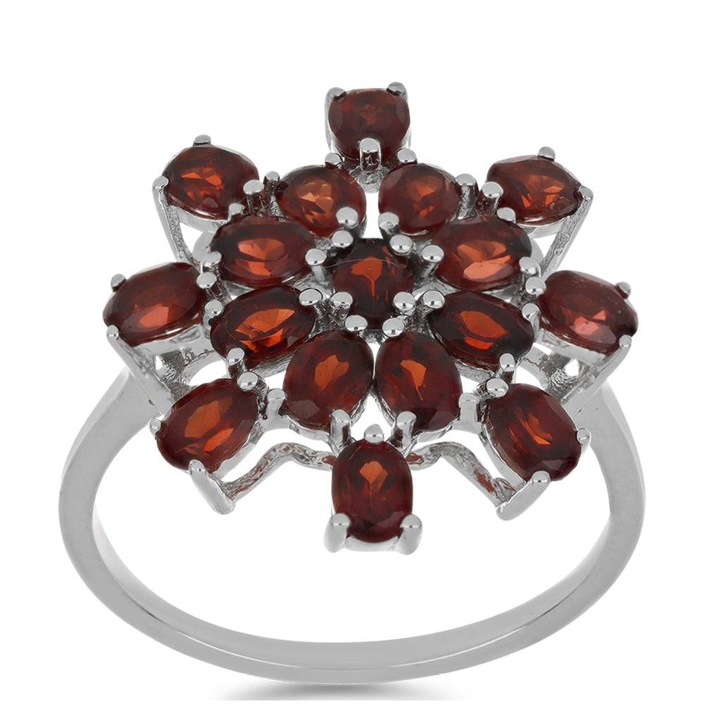 Silberring mit Barton Granat 3 