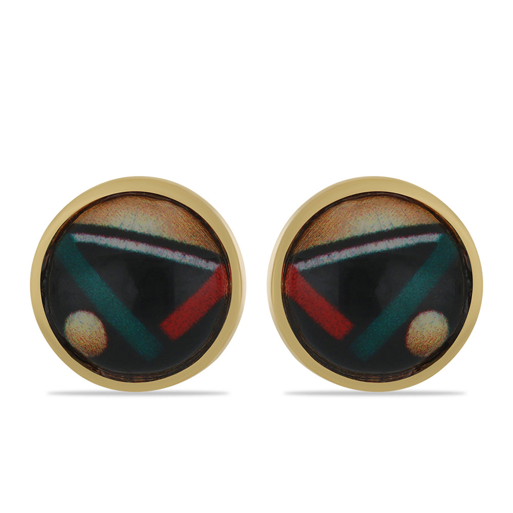 Goldplattierte Silberohrringe mit Emaille 1 