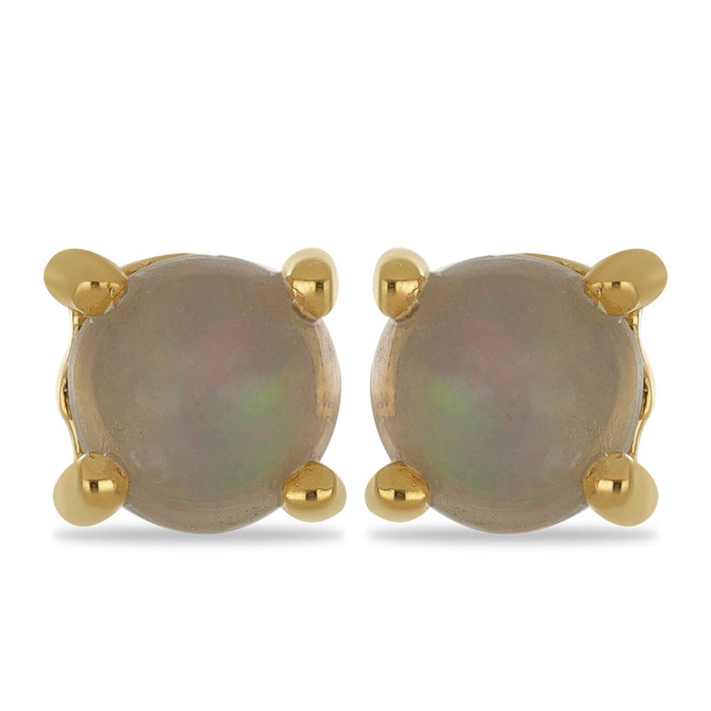 Goldplattierte Silberohrringe mit Welo-Opal