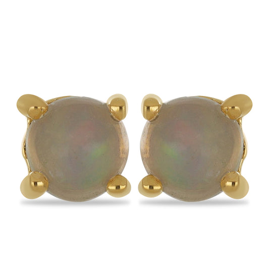 Goldplattierte Silberohrringe mit Welo-Opal