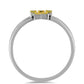 Goldplattierter Silberring mit gelbem Diamant