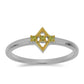 Goldplattierter Silberring mit gelbem Diamant