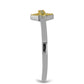 Goldplattierter Silberring mit gelbem Diamant