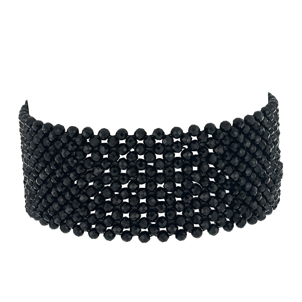 Goldplattiertes Silberarmband mit schwarzem Spinell 1 