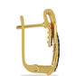 Goldplattierte Silberohrringe mit schwarzem Spinell