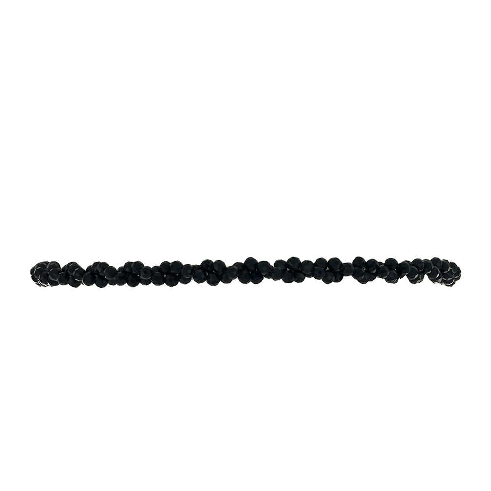 Goldplattiertes Silberarmband mit schwarzem Spinell 2 