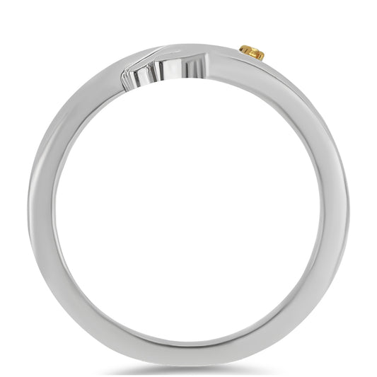 Goldplattierter Silberring mit Zitrin aus dem Ural