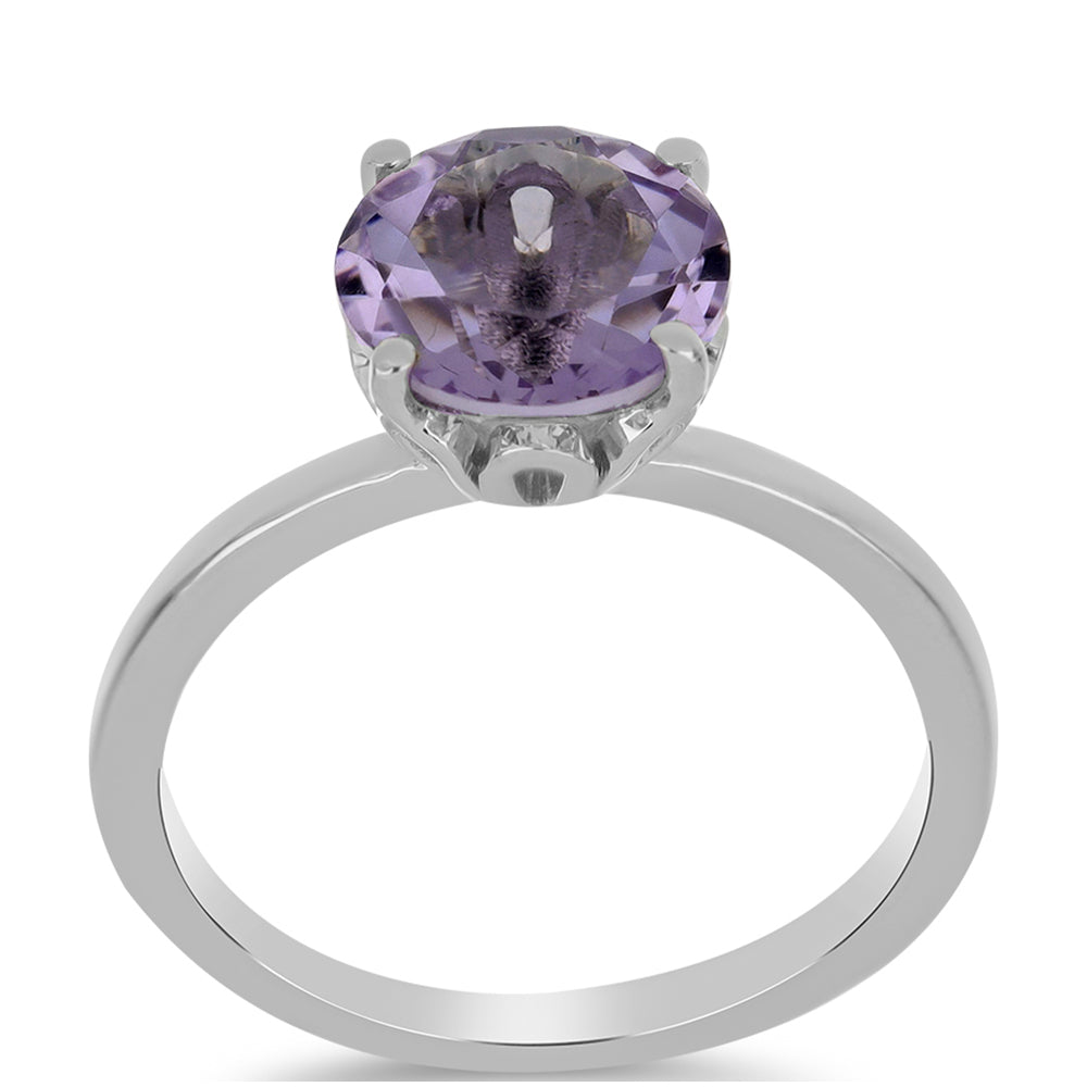 Silberring mit Rose De France Amethyst