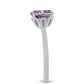 Silberring mit Rose De France Amethyst