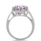 Silberring mit Rose De France Amethyst
