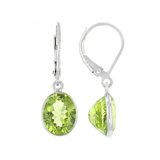 Silberohrringe mit Peridot aus Changbai