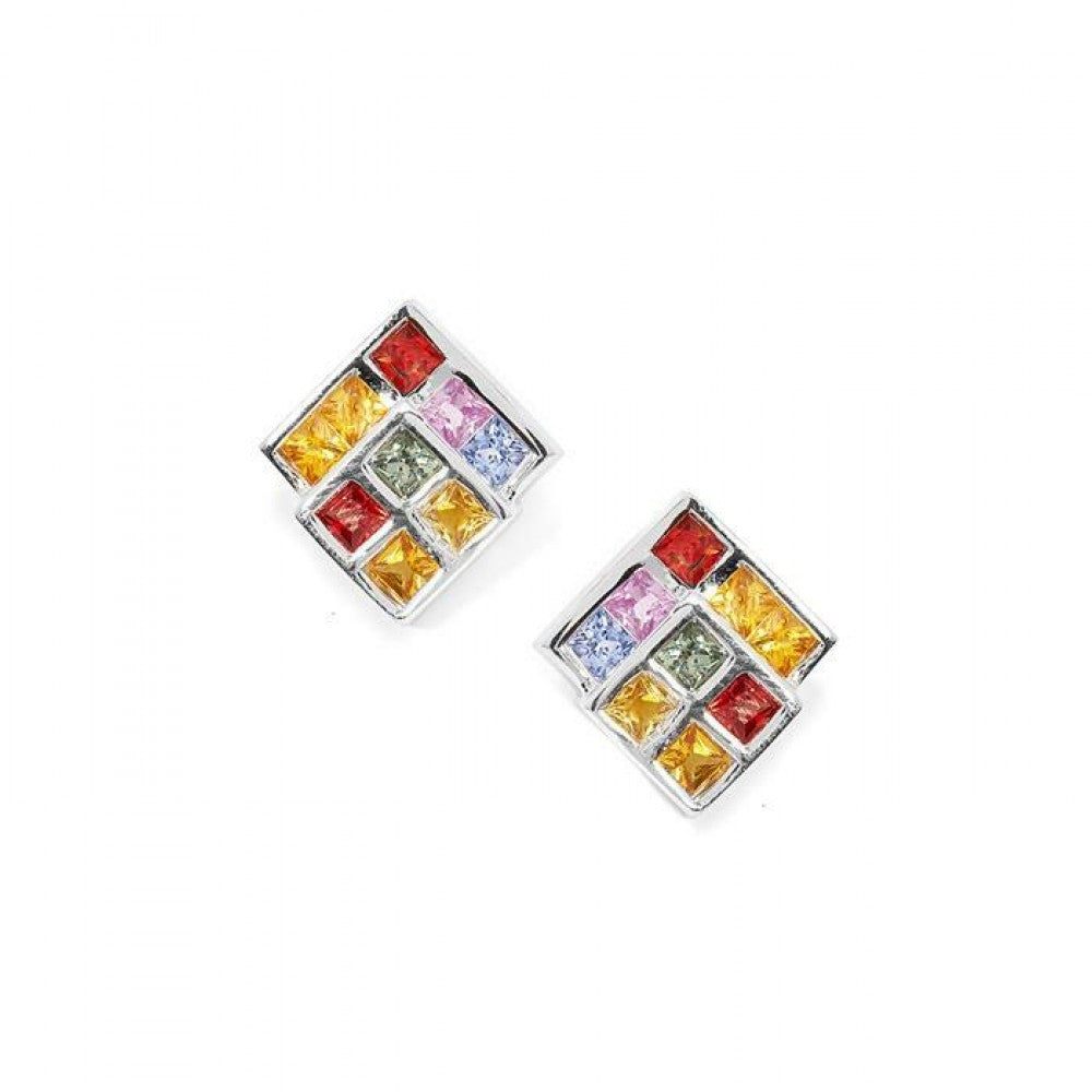 Goldplattierte Silberohrringe mit regenbogenfarbenem Turmalin aus Pelmadulla 1 