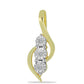Goldplattierter Silberanhänger mit weißem Diamant
