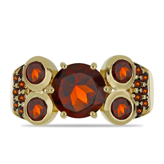 Goldplattierter Silberring mit Barton Granat