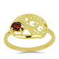 Goldplattierter Silberring mit Barton Granat