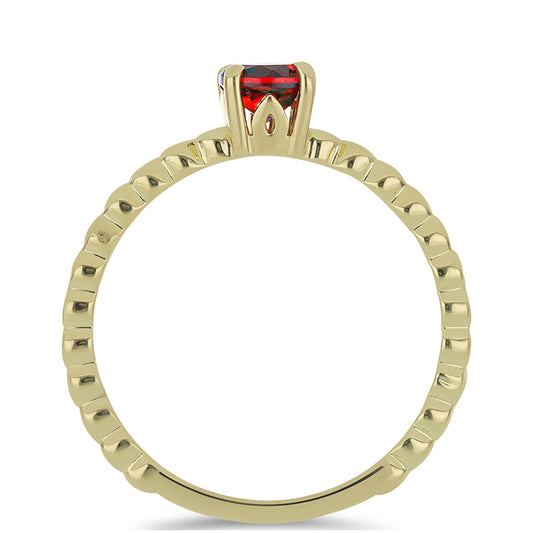 Goldplattierter Silberring mit Barton Granat