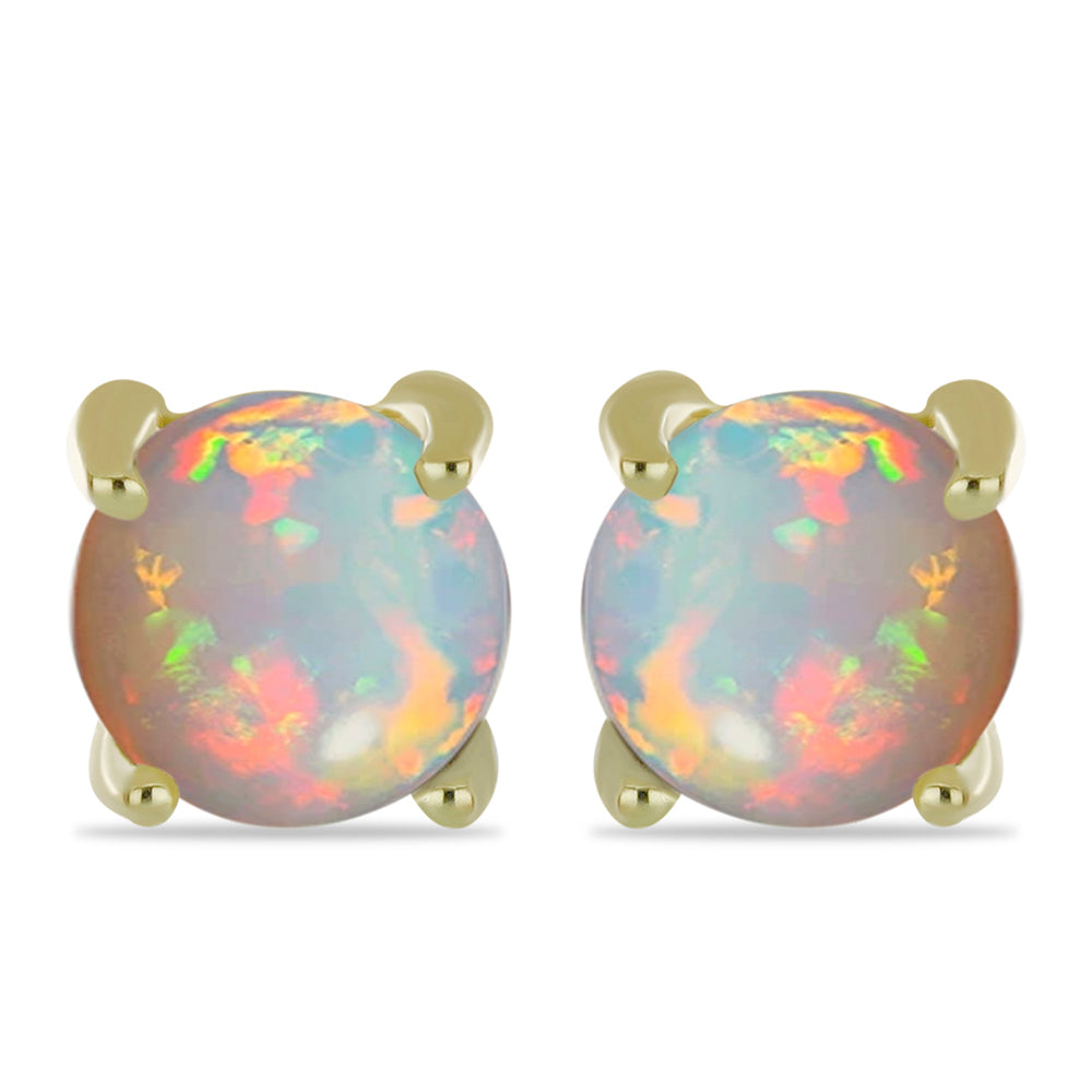 Goldplattierte Silberohrringe mit äthiopischem Opal aus Lega Dembi 1 