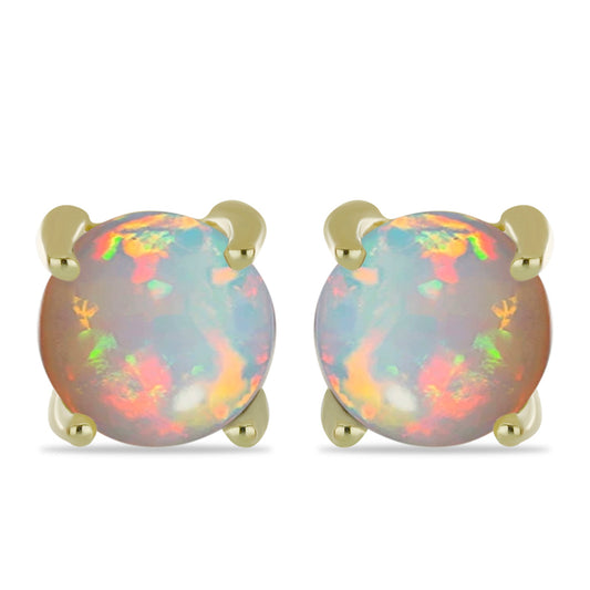 Goldplattierte Silberohrringe mit äthiopischem Opal aus Lega Dembi