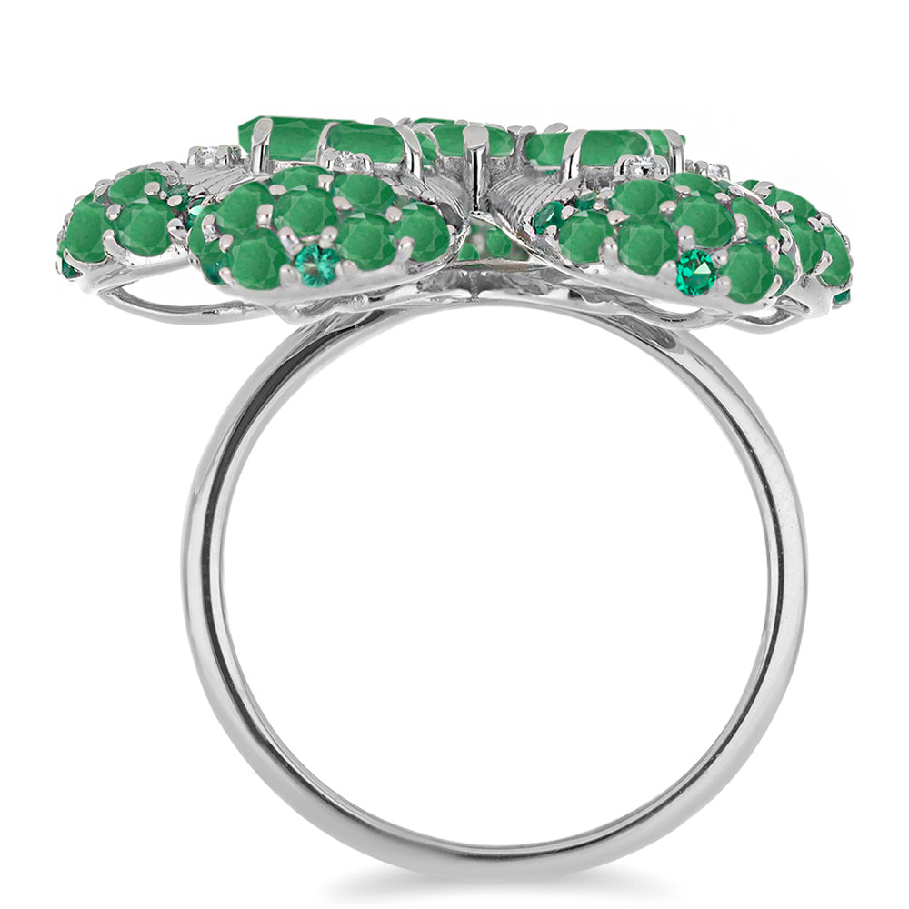 Silberring mit brasilianischem Smaragd 2 