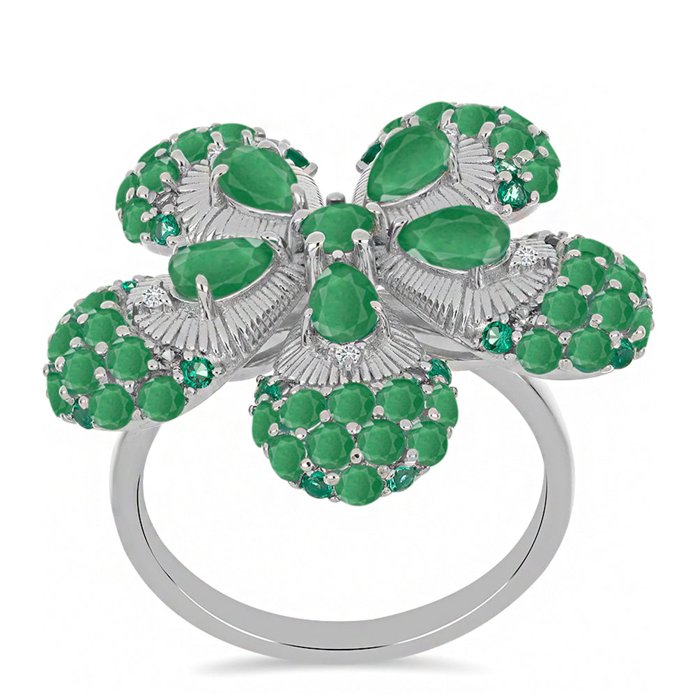 Silberring mit brasilianischem Smaragd 3 