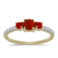 Goldplattierter Silberring mit roter Koralle
