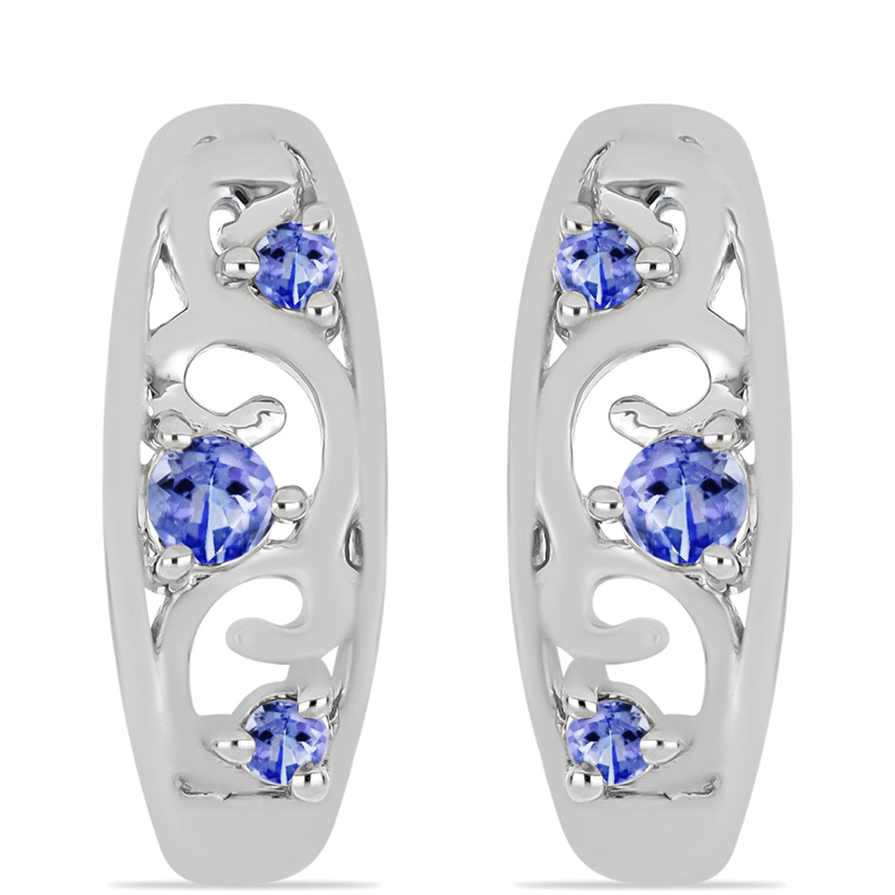 Silberohrringe mit Tansanit