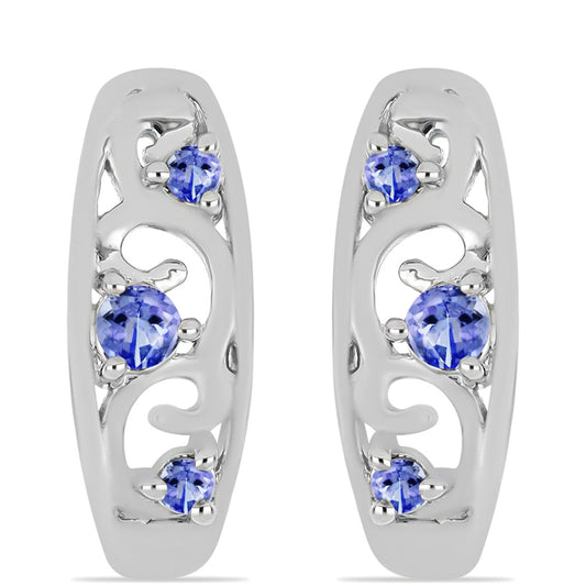Silberohrringe mit Tansanit