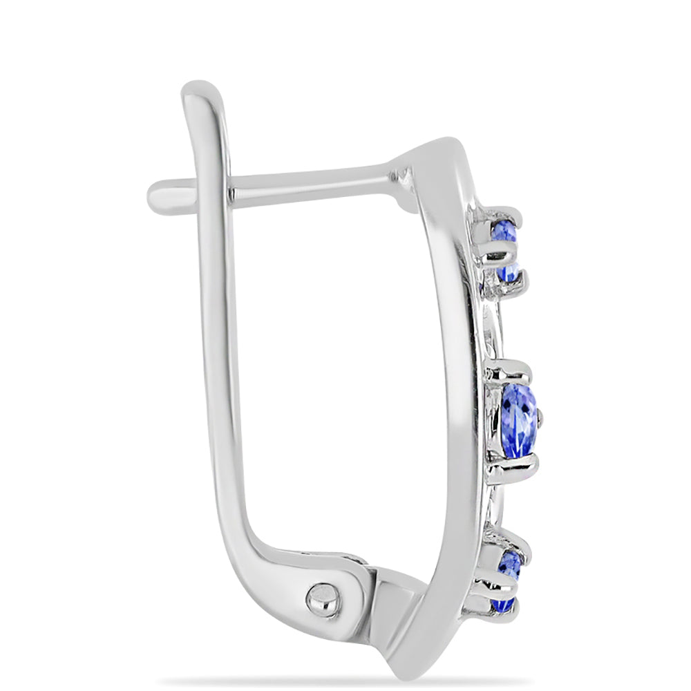 Silberohrringe mit Tansanit 2 