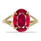Goldplattierter Silberring mit Rubin aus Madagaskar