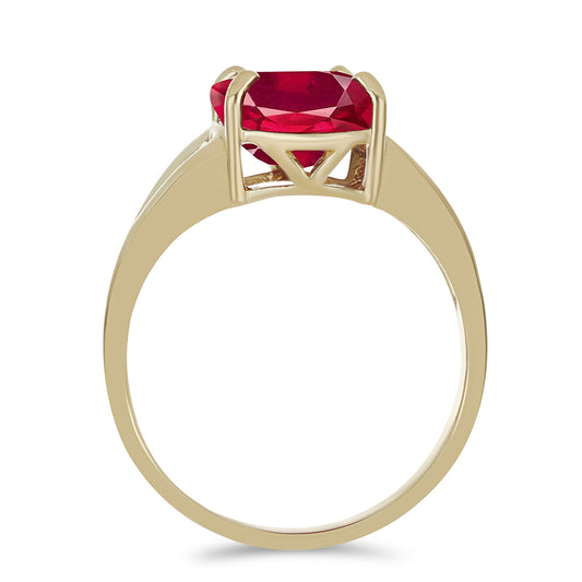 Goldplattierter Silberring mit Rubin aus Madagaskar
