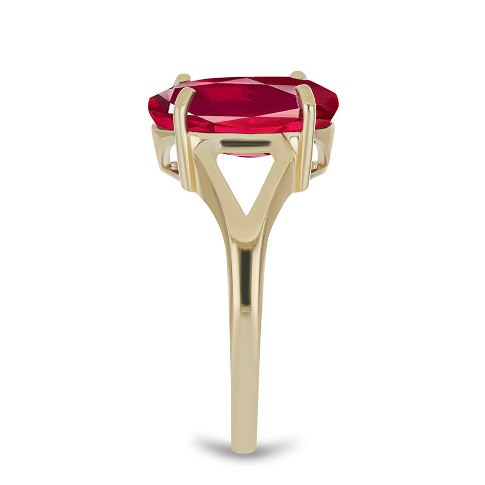 Goldplattierter Silberring mit Rubin aus Madagaskar 4 