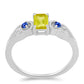 Silberring mit gelbem Saphir