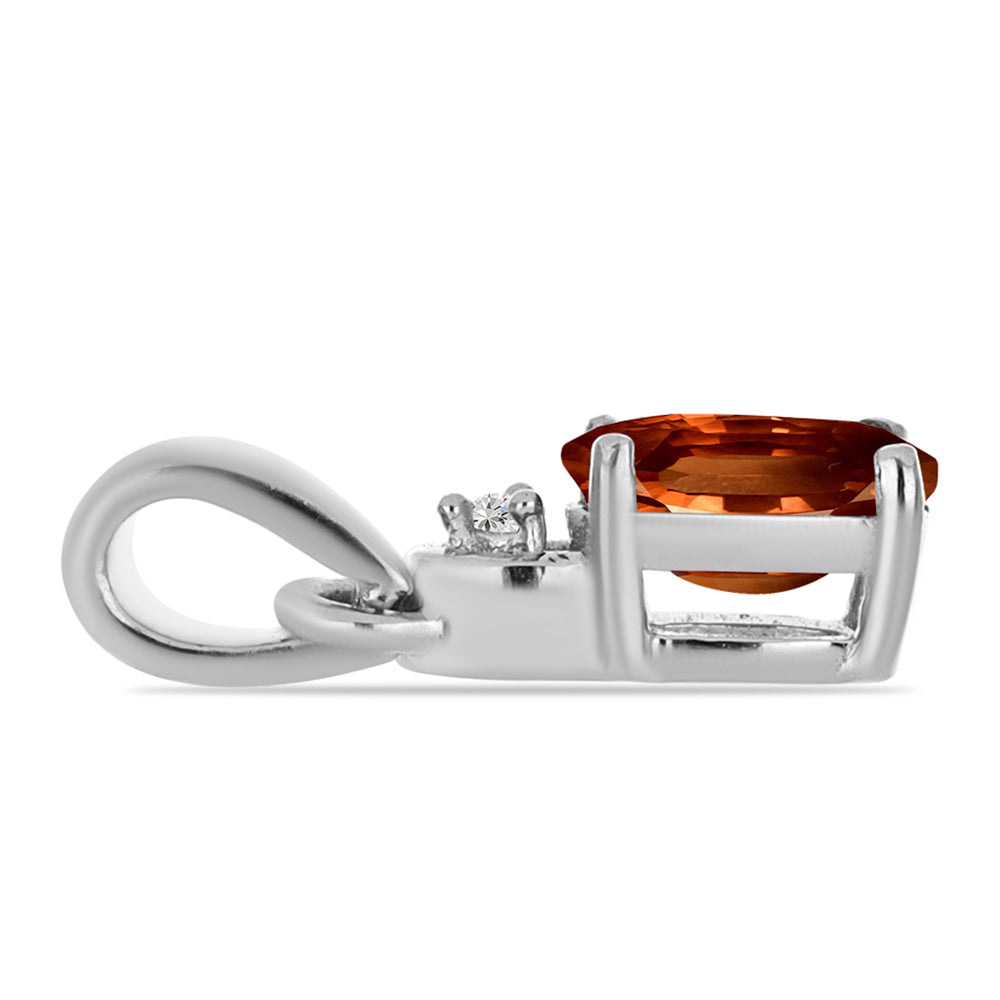 Silberanhänger mit Andalusit und weißem Topas 2 