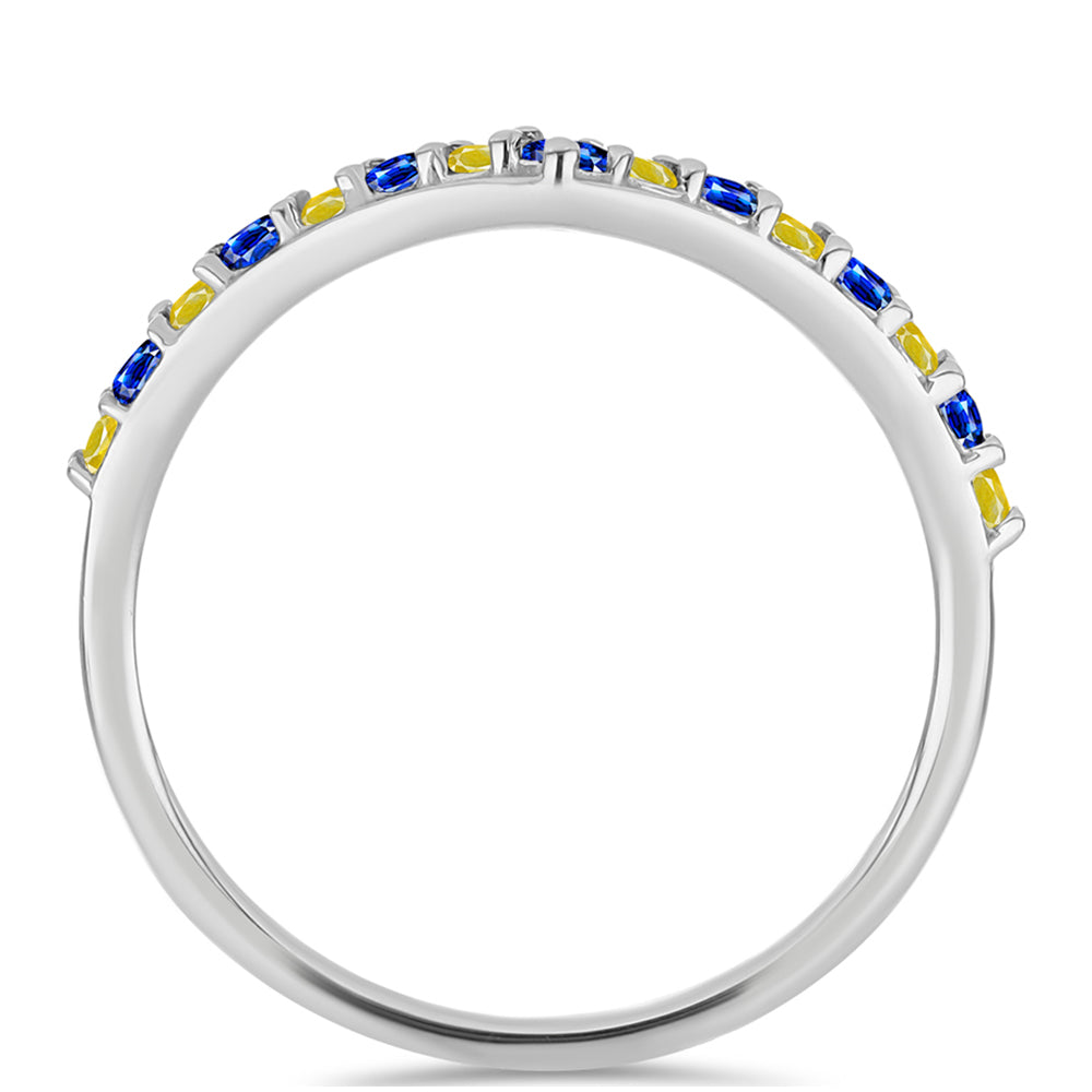 Silberring mit gelbem Saphir