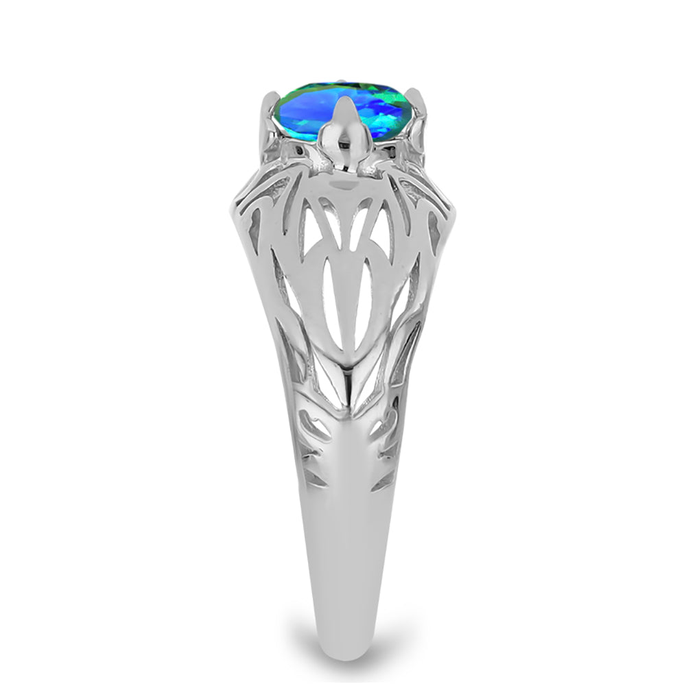 Silberring mit Pfauenquarz 4 